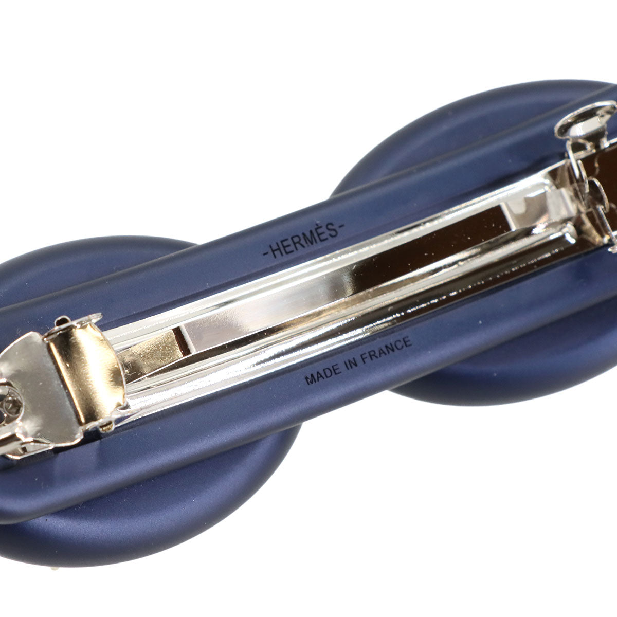 Tri Maillon GM Barrette Aluminum Navy Hair Accessory