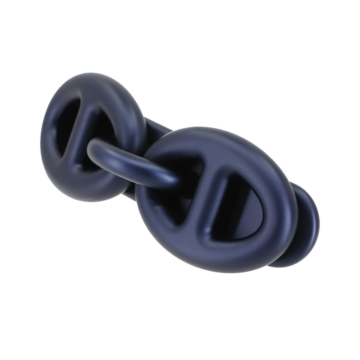 Tri Maillon GM Barrette Aluminum Navy Hair Accessory