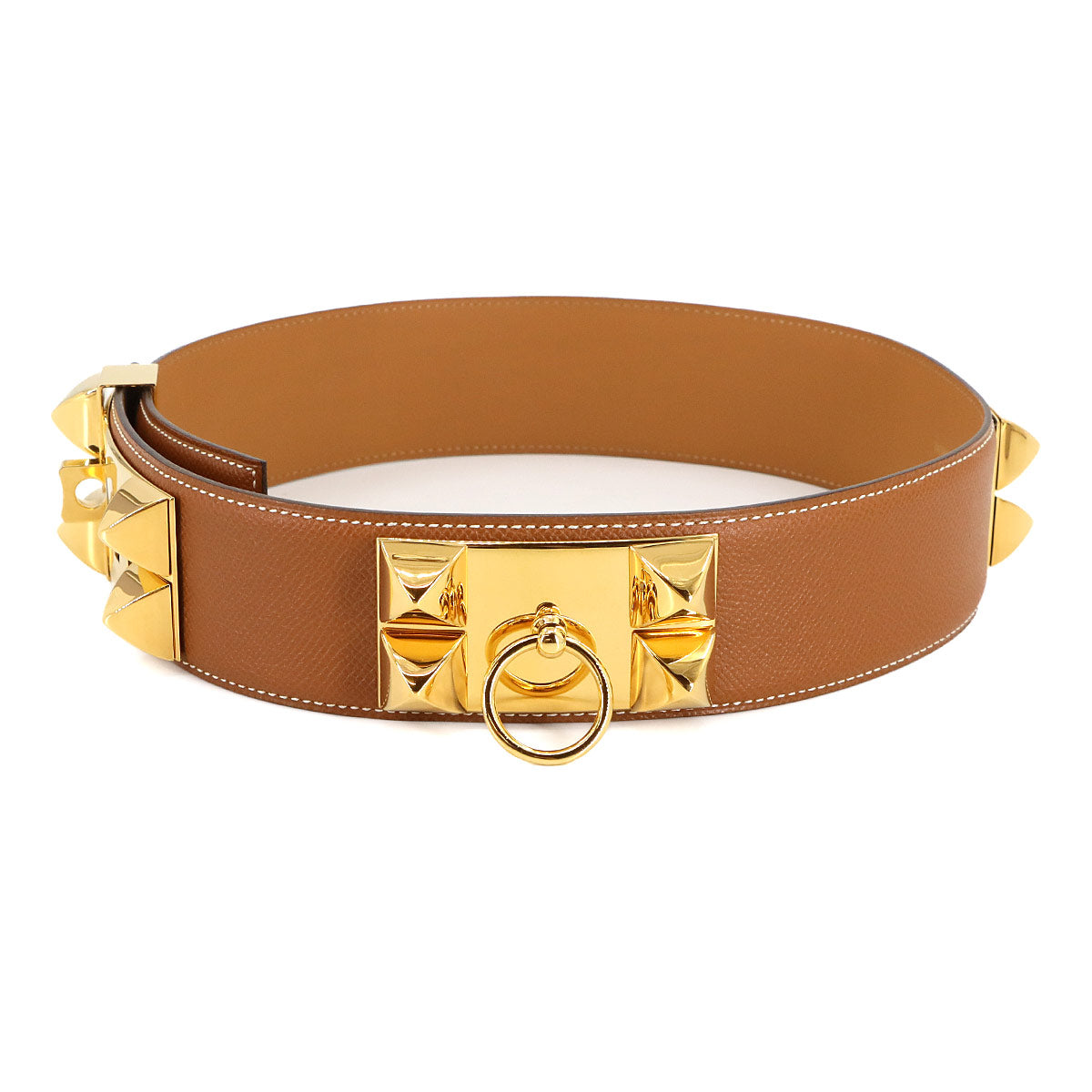 Collier de Chien Medor Belt Couchevel Epsom Gold 65 Women's