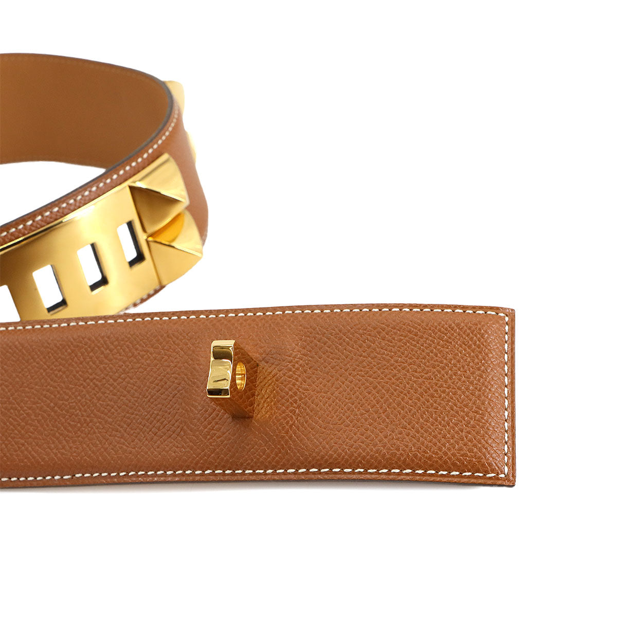 Collier de Chien Medor Belt Couchevel Epsom Gold 65 Women's