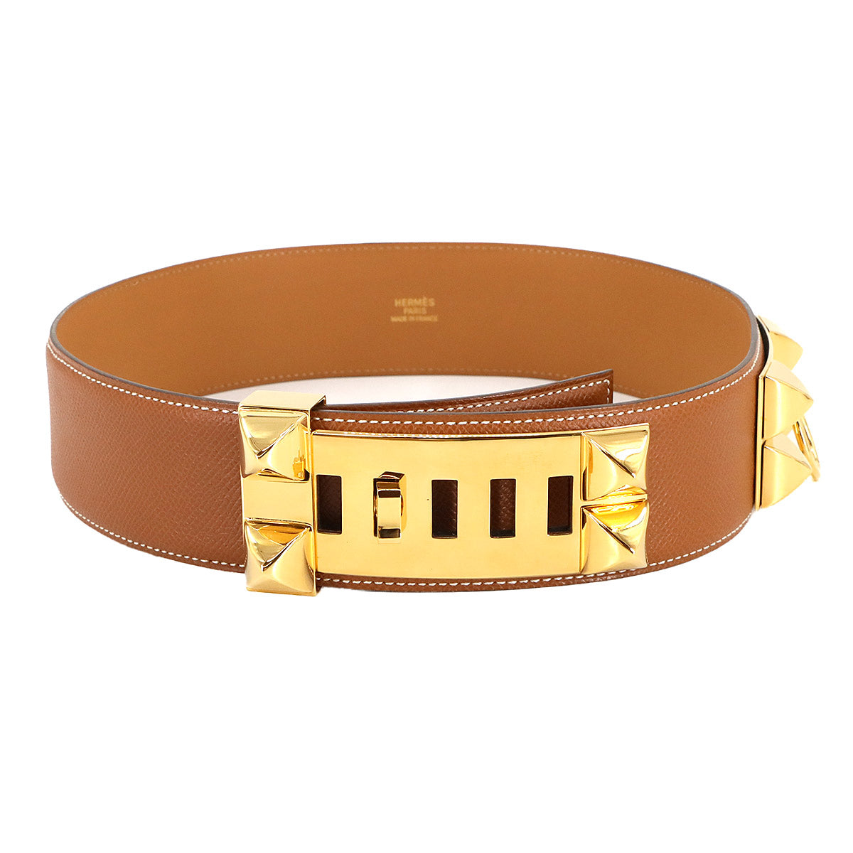 Collier de Chien Medor Belt Couchevel Epsom Gold 65 Women's