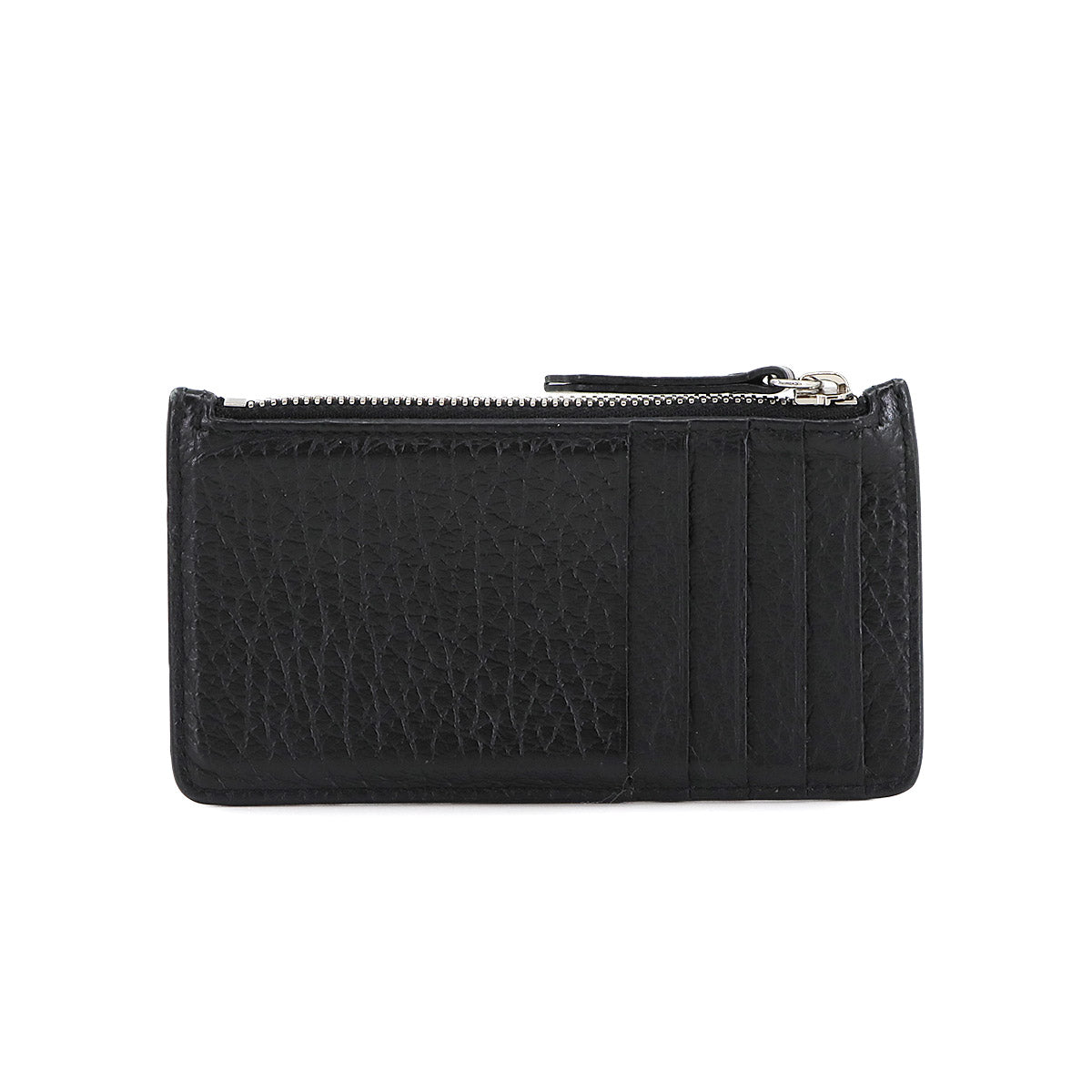 Four Stitches Coin case Purse Leather Black