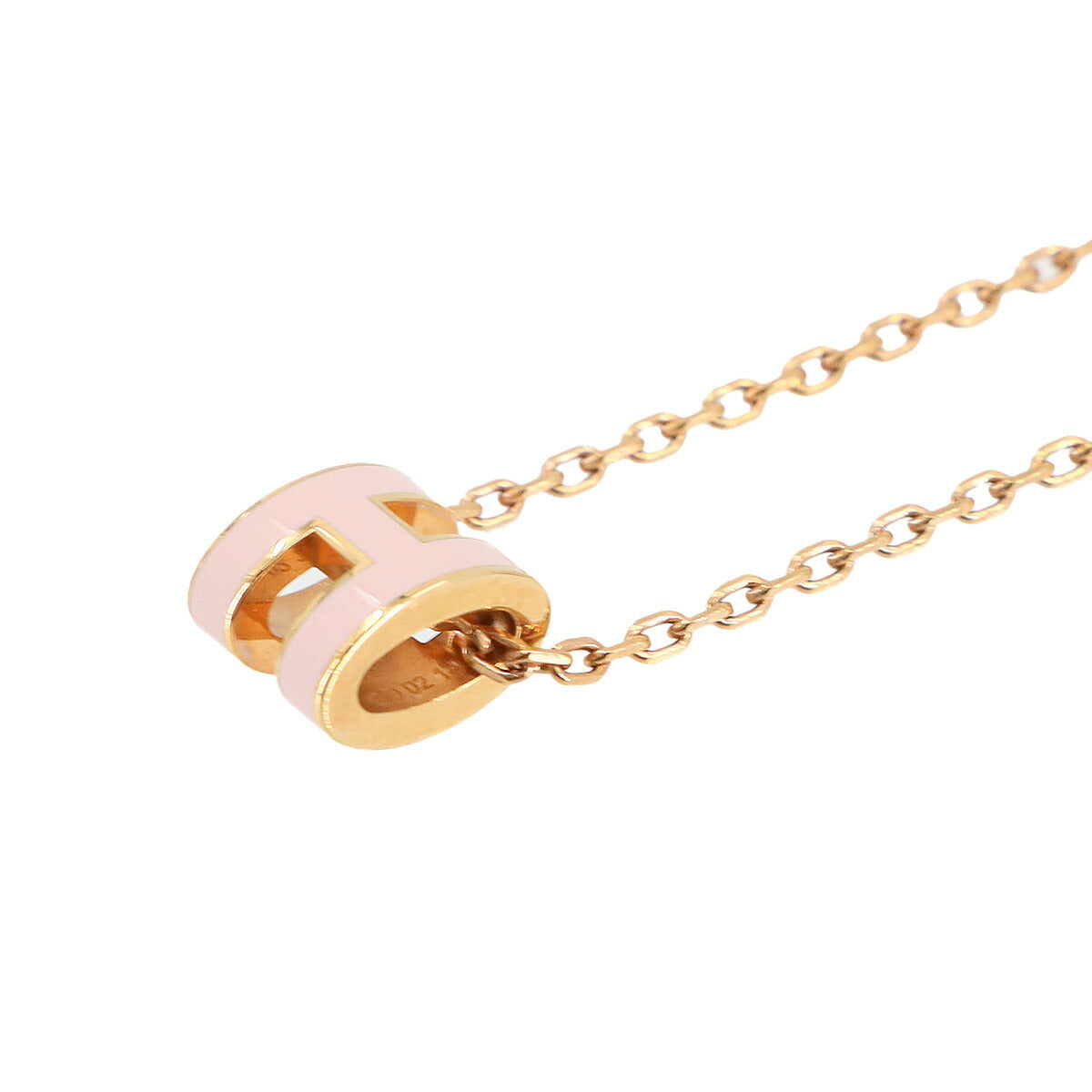 Mini Pop H Chain Necklace Rose dragee Pink gold Accessory