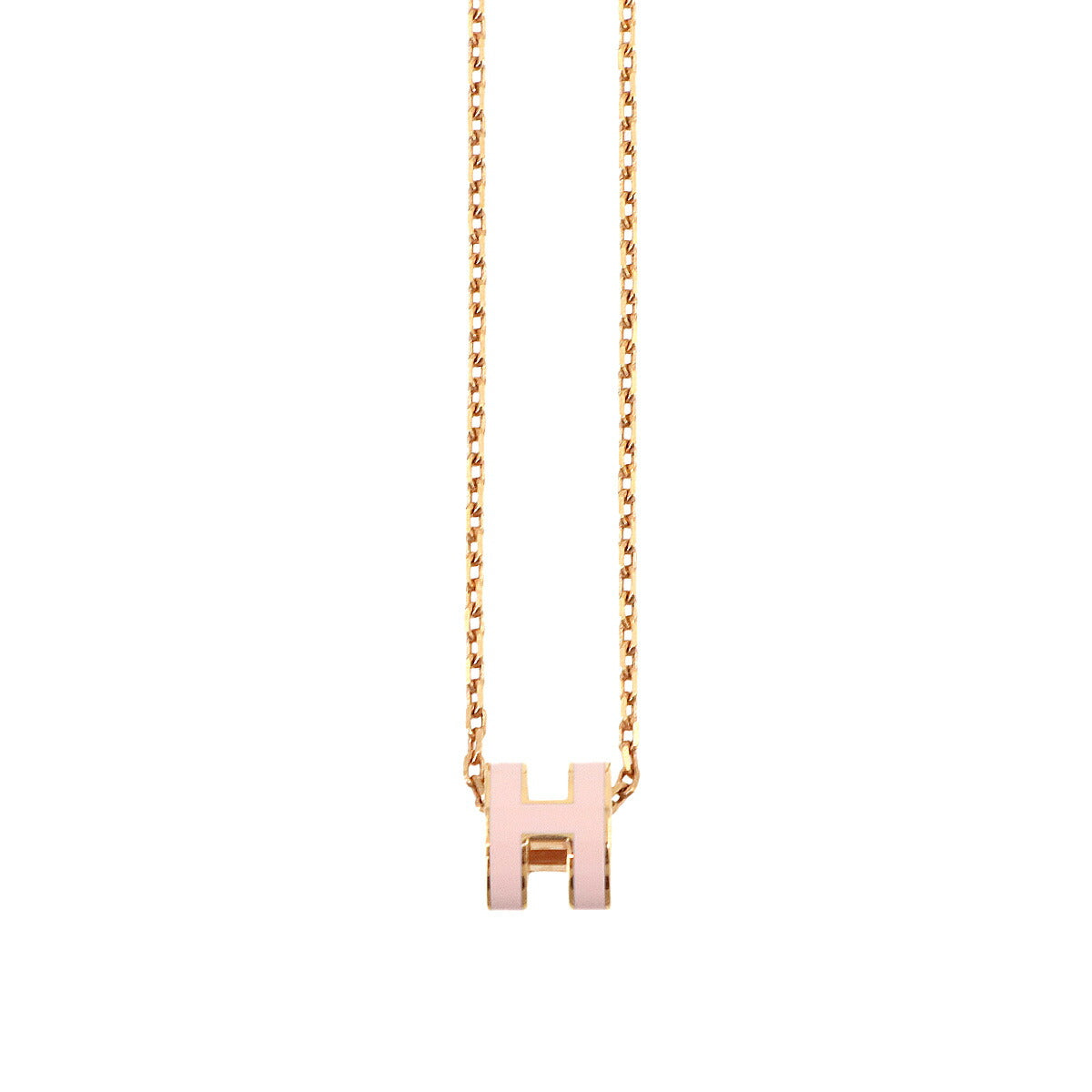 Mini Pop H Chain Necklace Rose dragee Pink gold Accessory