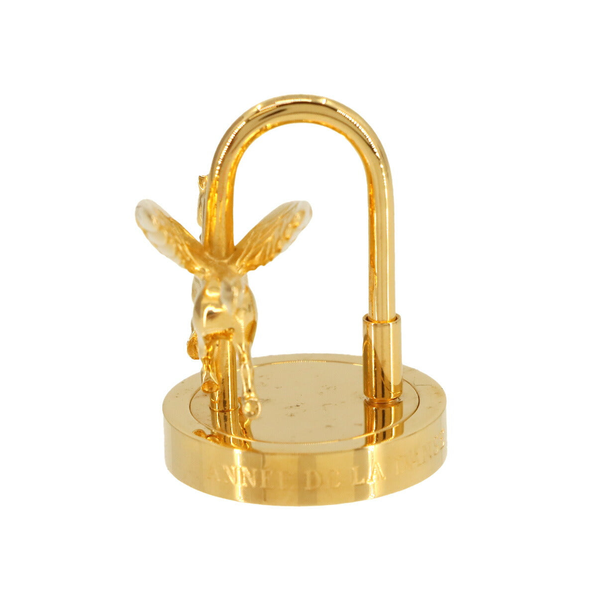 HERMES Cadena Charm Annee De La Danse Gold Pegasus Accessory