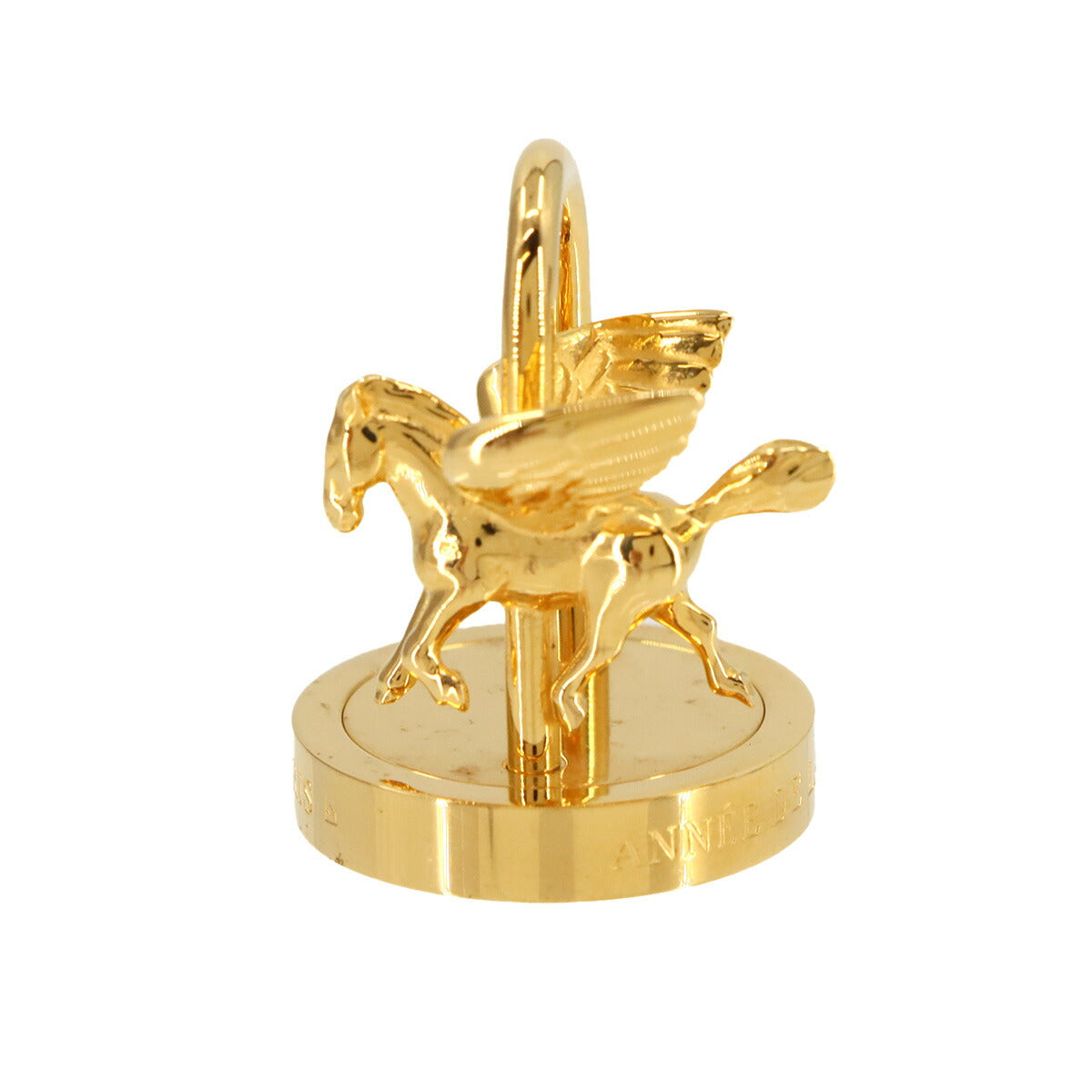 HERMES Cadena Charm Annee De La Danse Gold Pegasus Accessory
