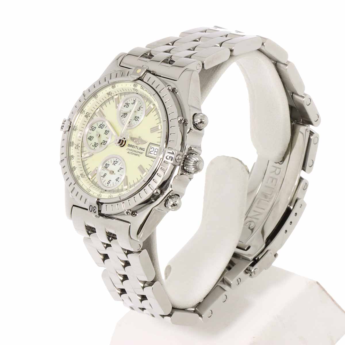 Chronomat A13050.1 Chronograph Date White Shell Dial Mens