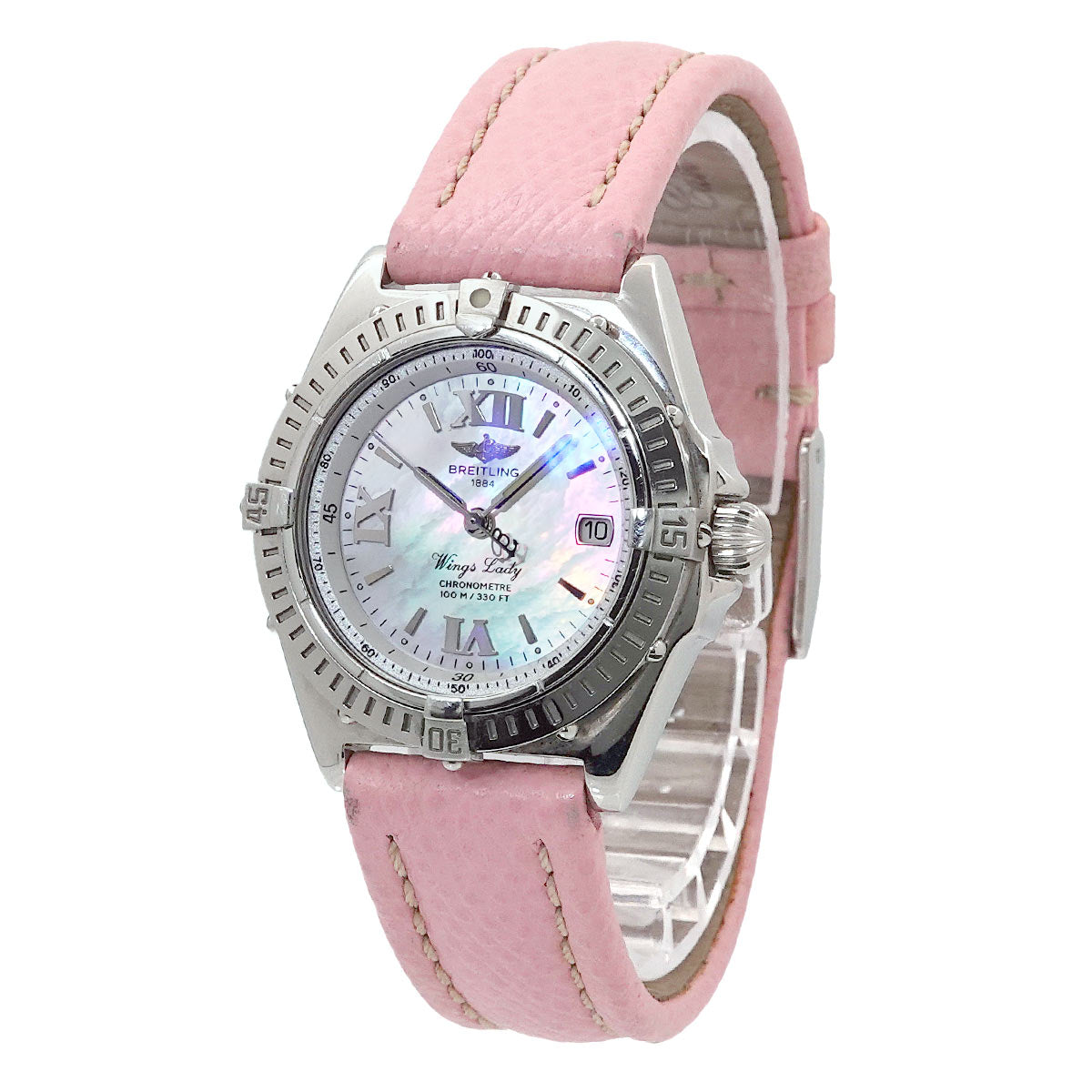 Wings Lady A67350 A685A18SBD Quartz White Shell Dial Ladies