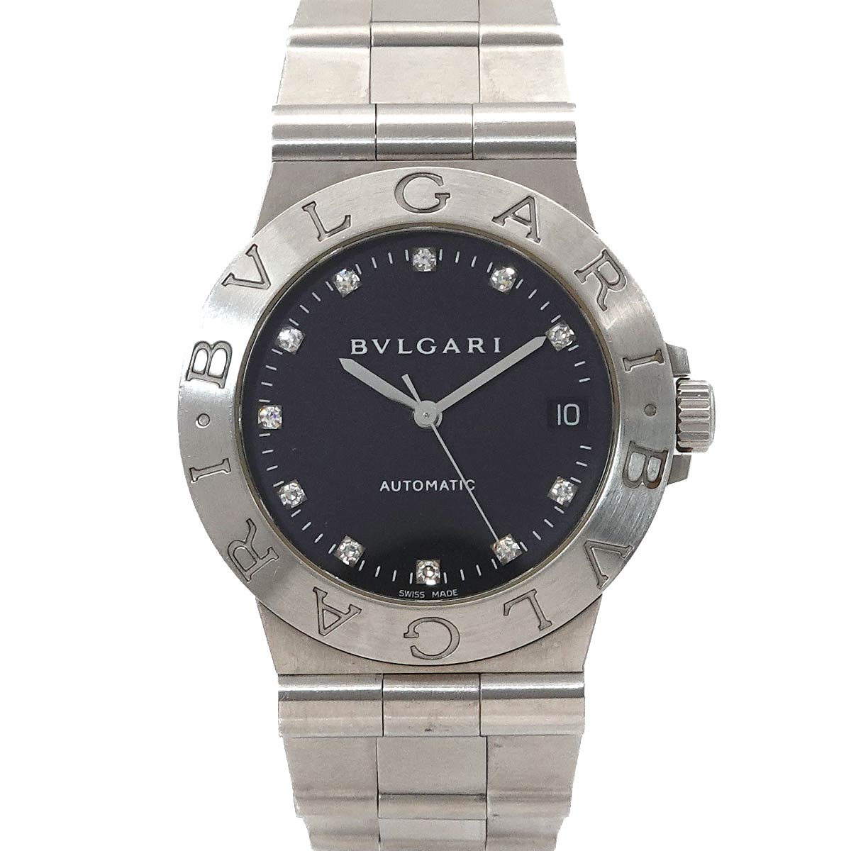 Diagono LCV35S Automatic 11P Diamond Black Dial Mens Watch