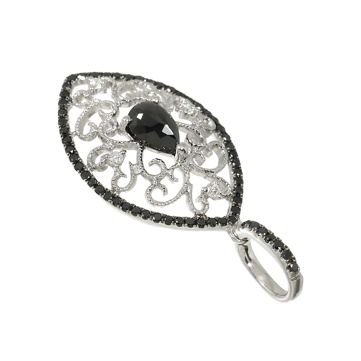 Diamond 0.30ct/0.50ct Pendant Top 18K K18 WG White Gold 750