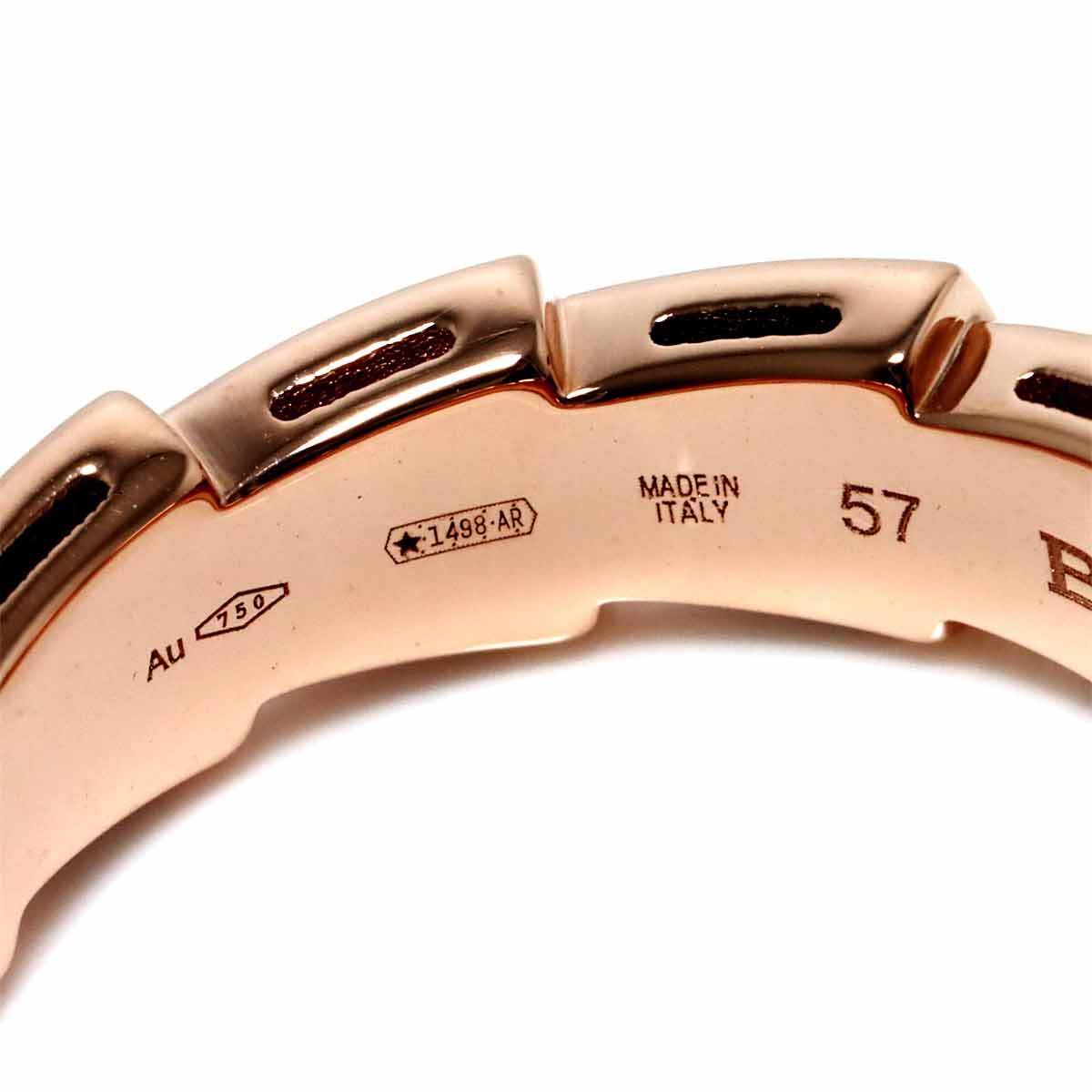 Serpenti Viper Diamond Ring 18K PG 750 size57 7.5-7.75(US)