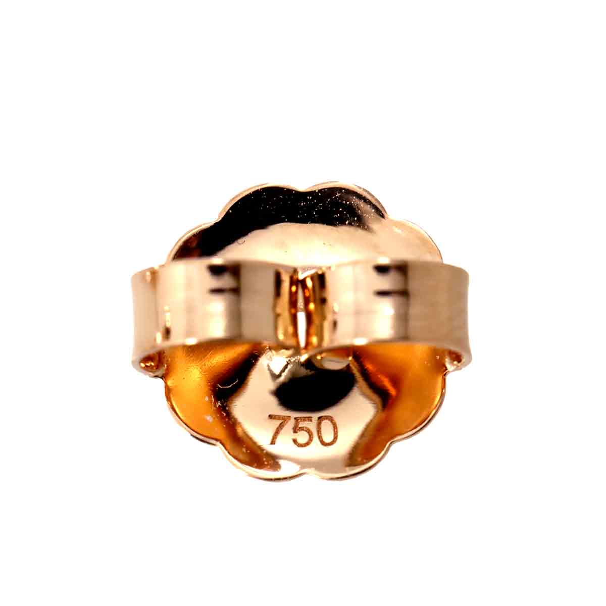 Lily cluster Diamond Earrings Pierced 18K PG 750