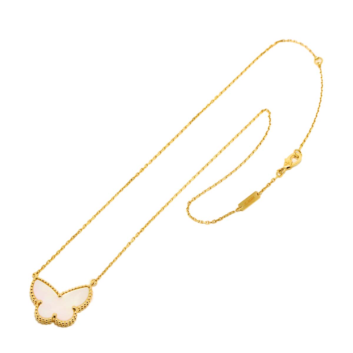 Lucky Alhambra Papillon MOP Necklace 18K YG 750