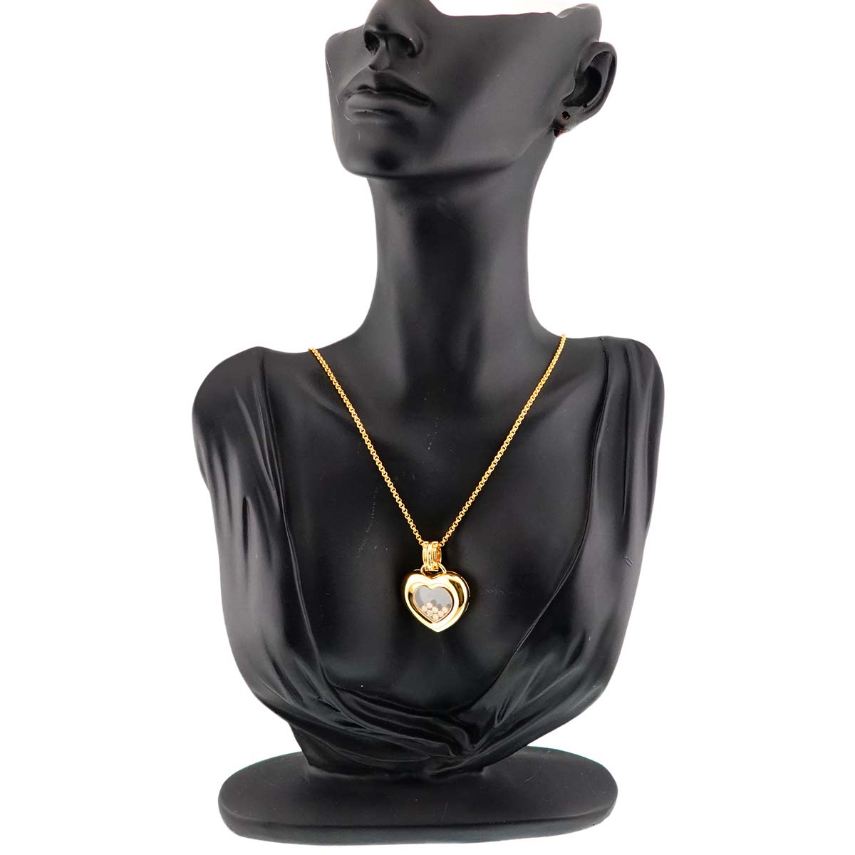 Happy Diamond Heart Necklace 18K Yellow Gold 750