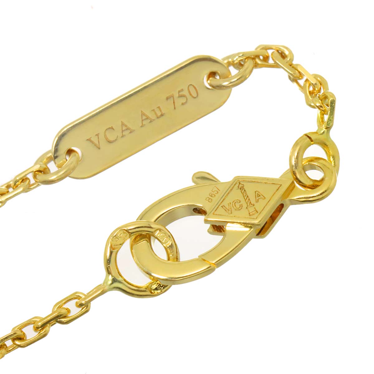 Vintage Alhambra Malachite Necklace 18K YG 750