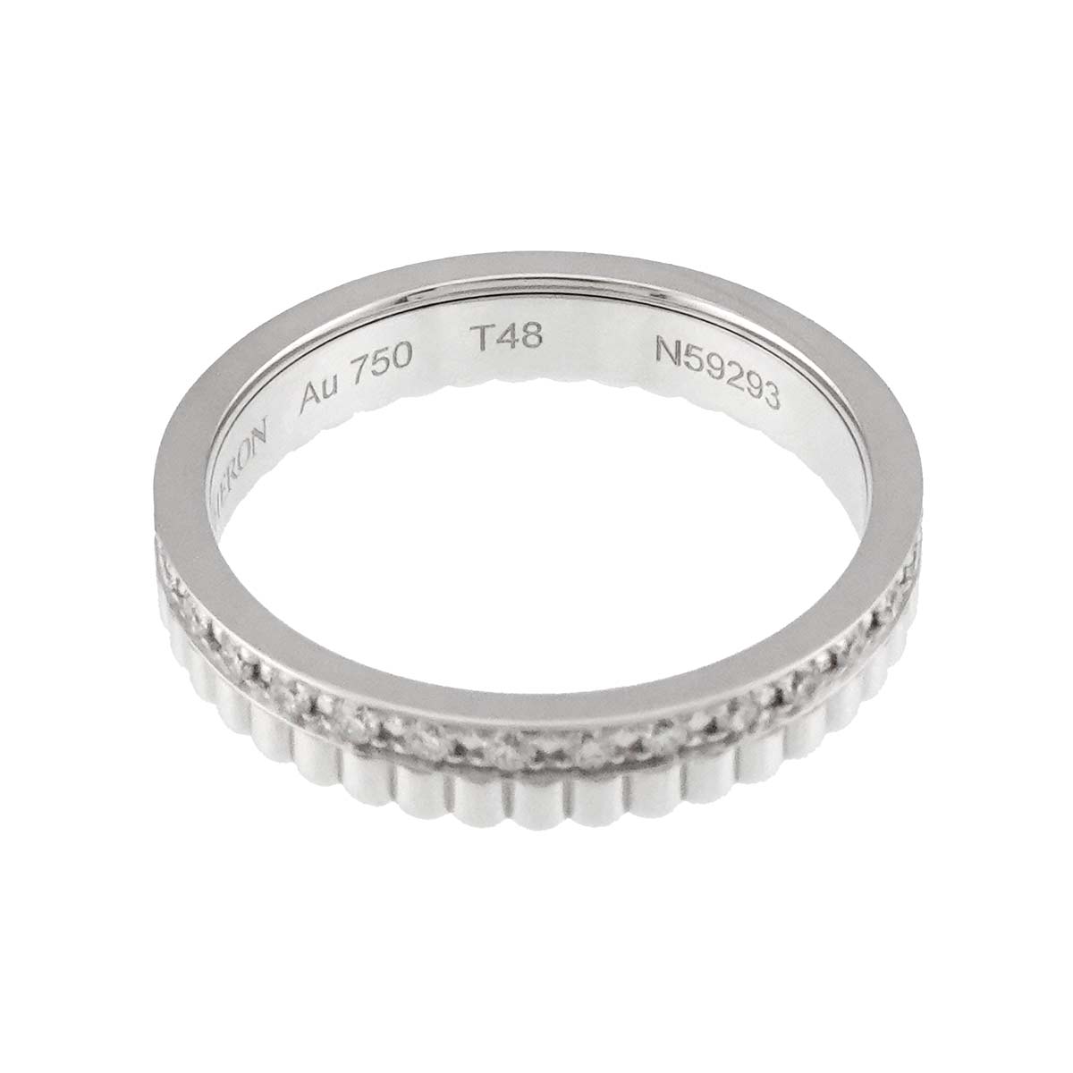 Quatre RADIANT Diamond Ring 18K WG 750 Size48 4.5(US)