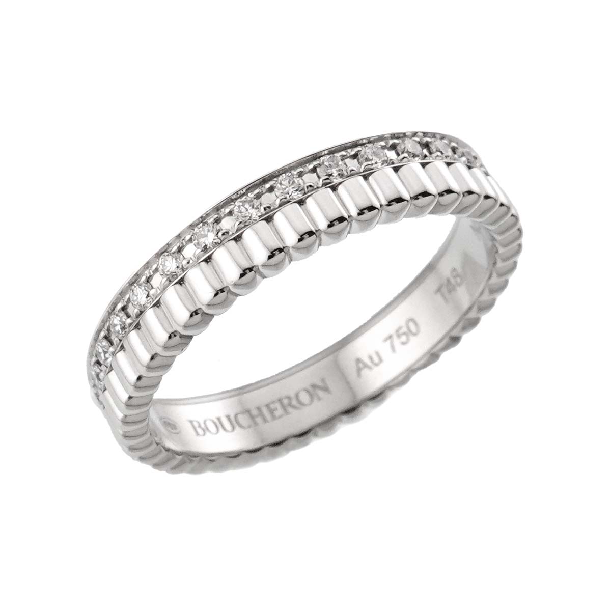 Quatre RADIANT Diamond Ring 18K WG 750 Size48 4.5(US)