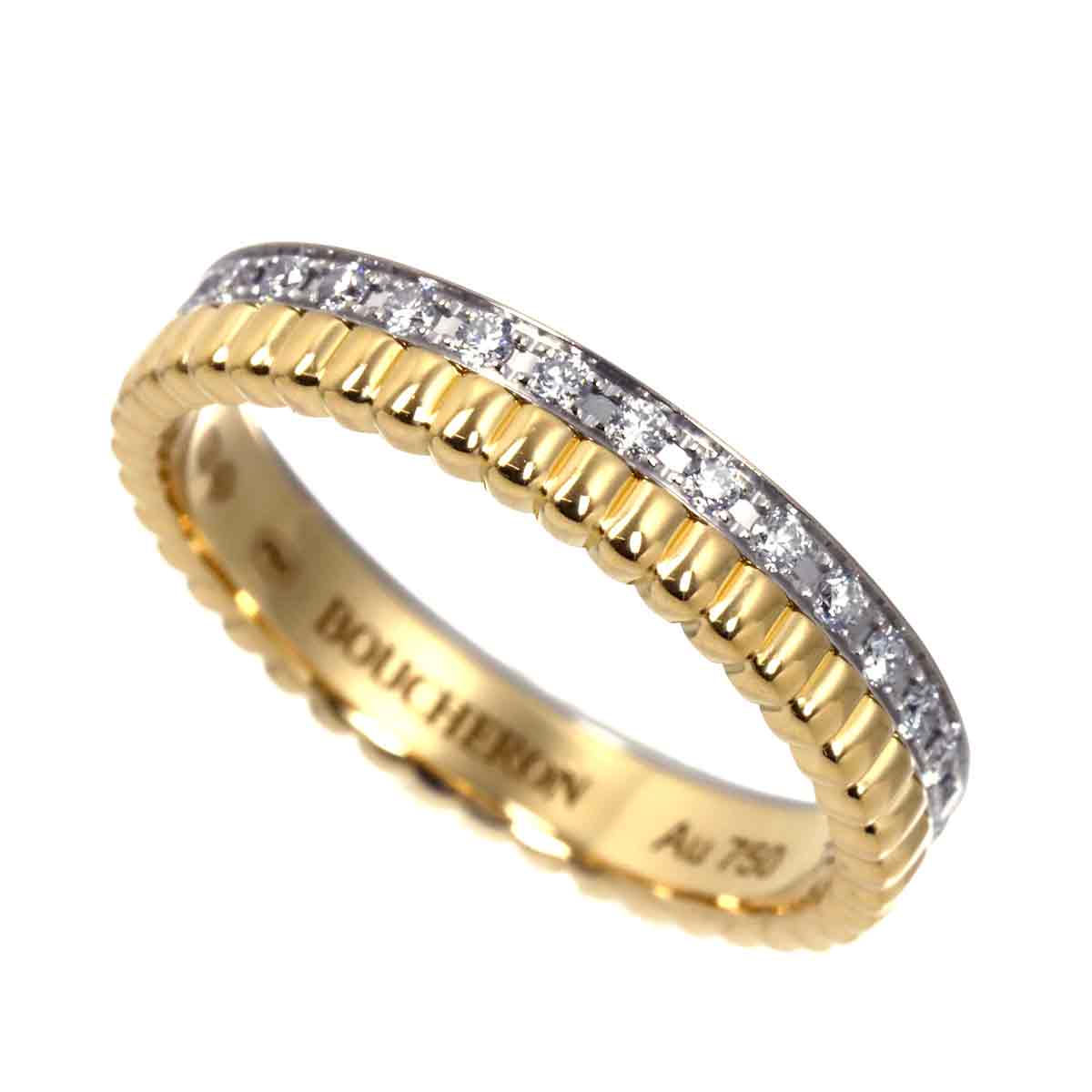 Quatre RADIANT Diamond Ring 18K YG WG 750 Size49 4.75-5(US)