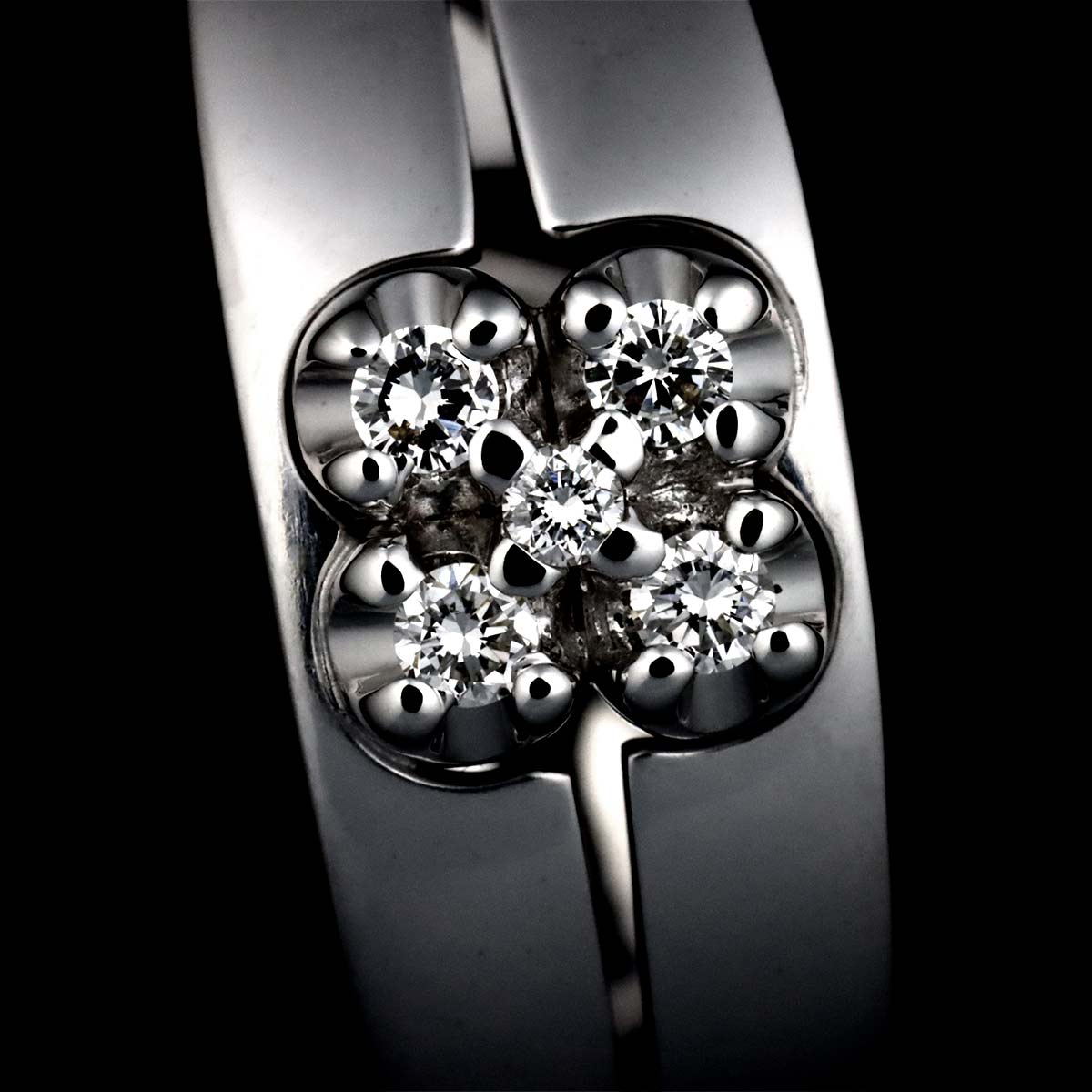 Diamond 18K WG 750 Earrings Clip on