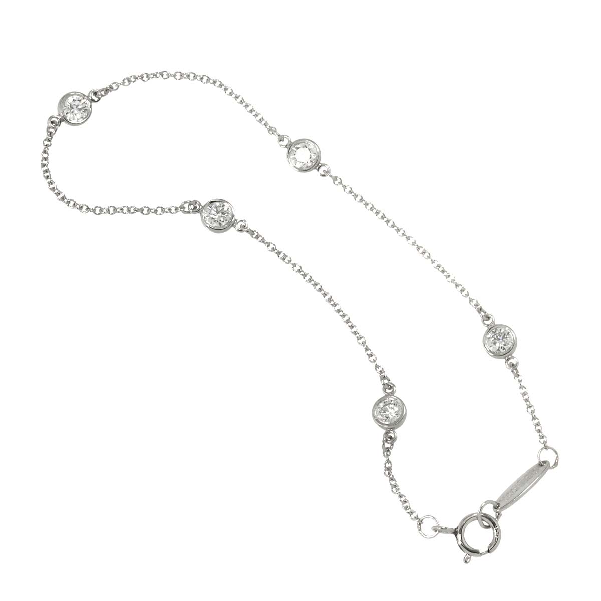 By The Yard Diamond 5P Bracelet Platinum