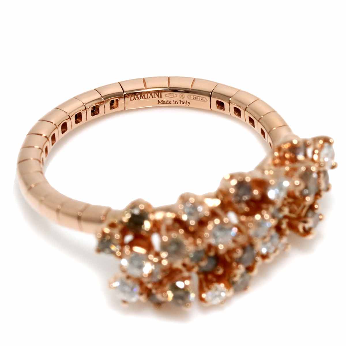 Mimosa Diamond Ring 18K Pink Gold 750 size5.25(US)