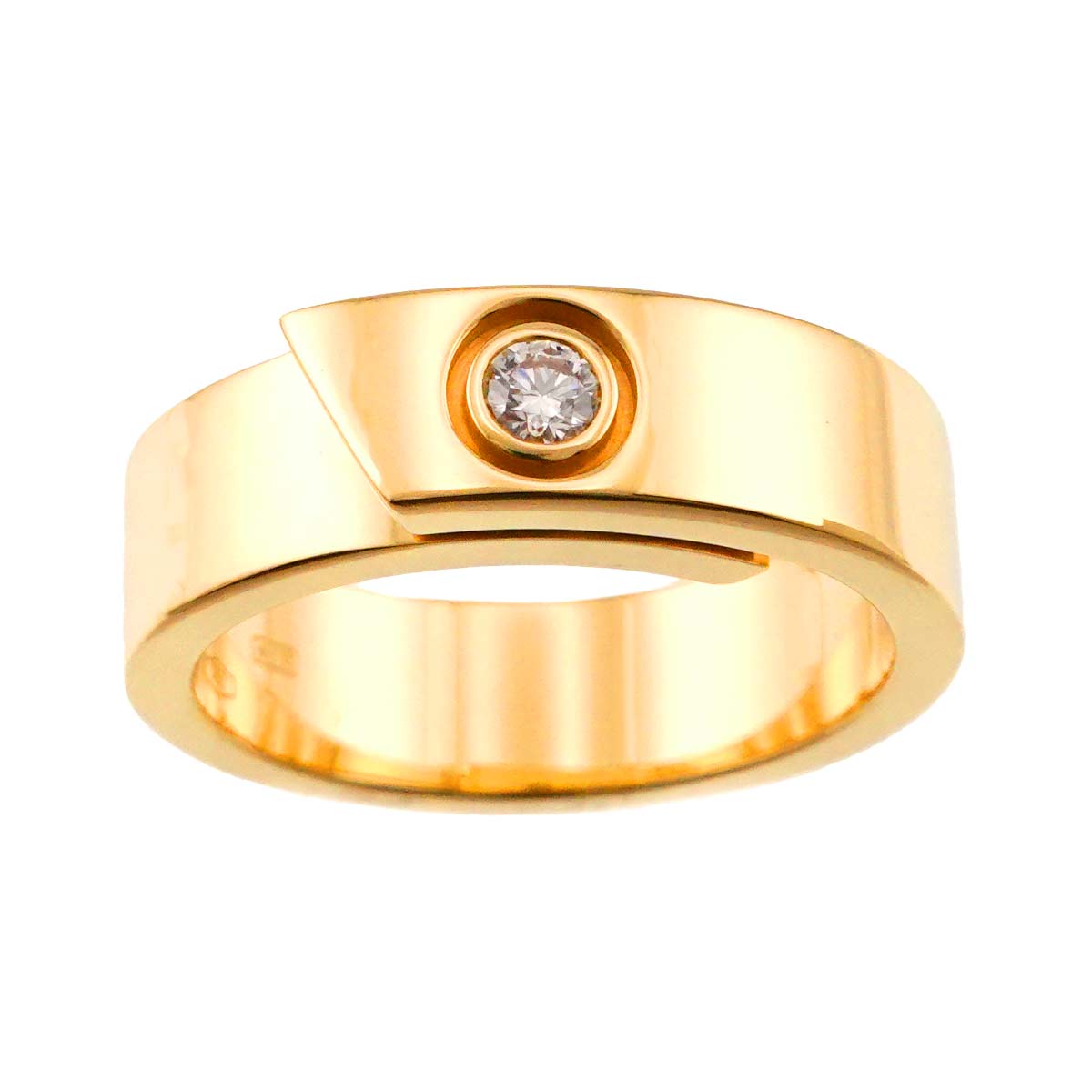 Anniversary Ring Diamond 18K Yellow Gold 750 size52 5.75-6(US)
