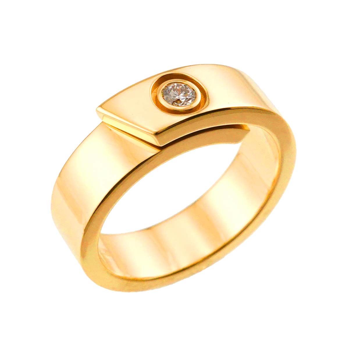 Anniversary Ring Diamond 18K Yellow Gold 750 size52 5.75-6(US)