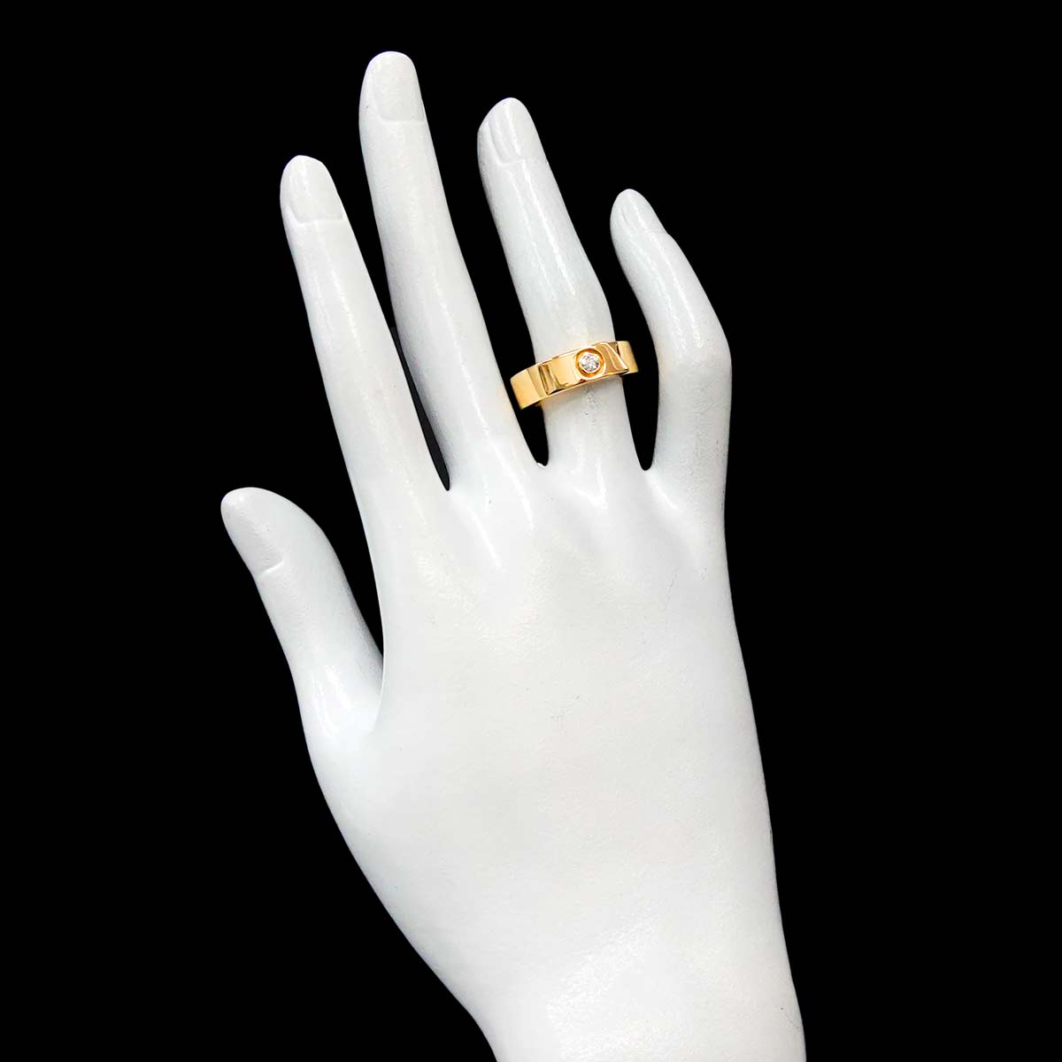 Anniversary Ring Diamond 18K Yellow Gold 750 size52 5.75-6(US)