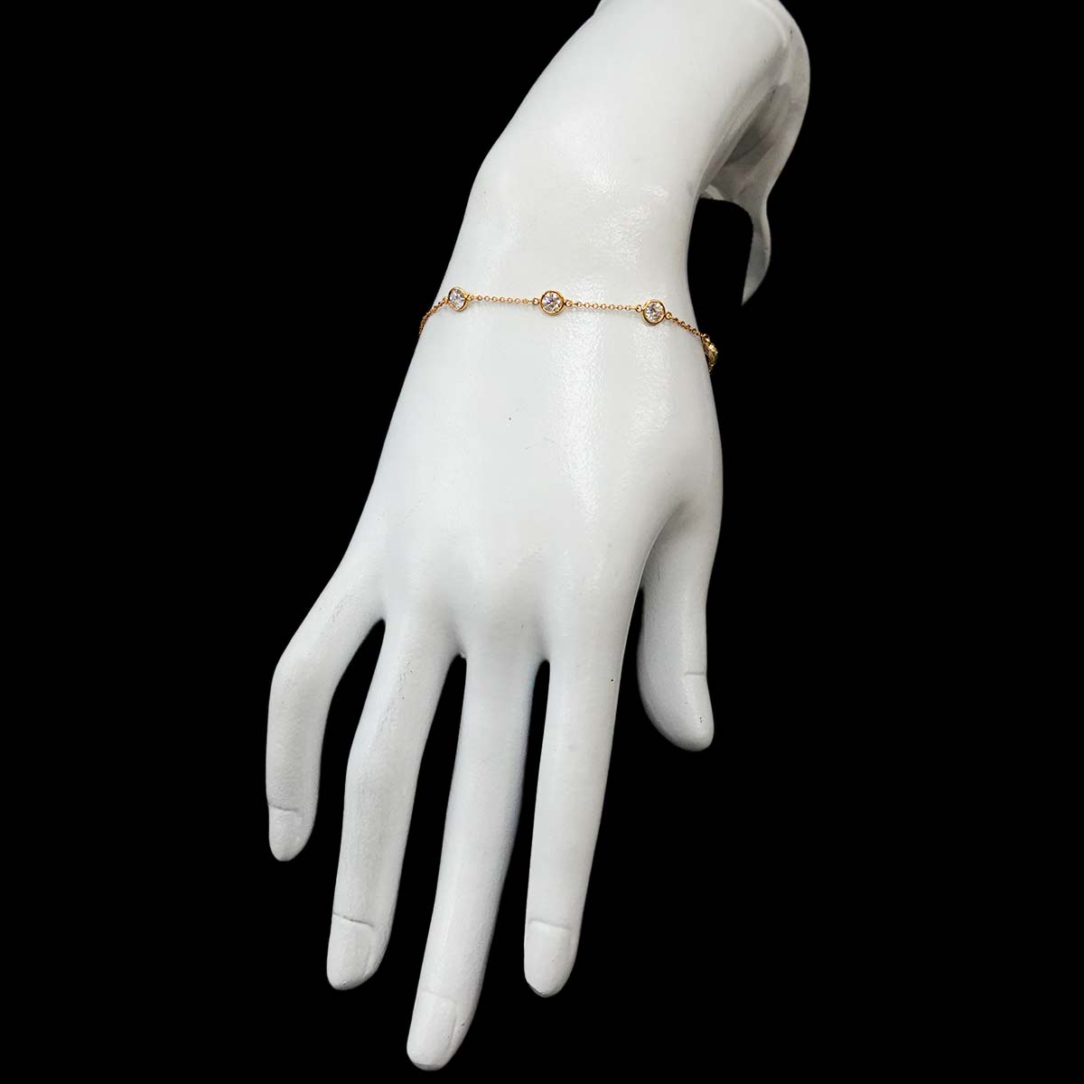 By The Yard Diamond 7P Bracelet 18K Yellow Gold 750