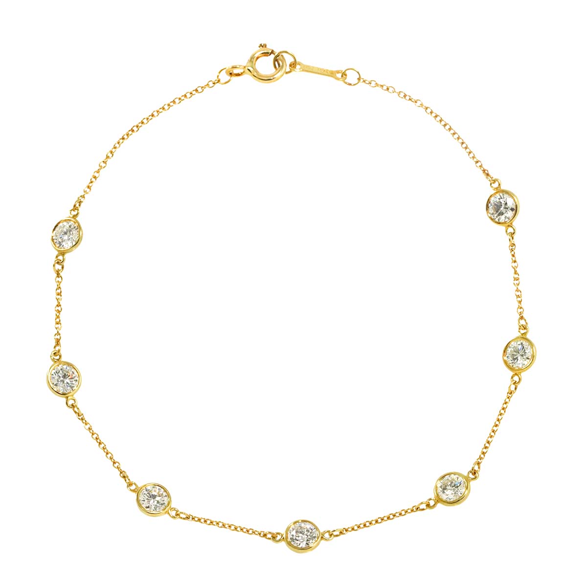 By The Yard Diamond 7P Bracelet 18K Yellow Gold 750