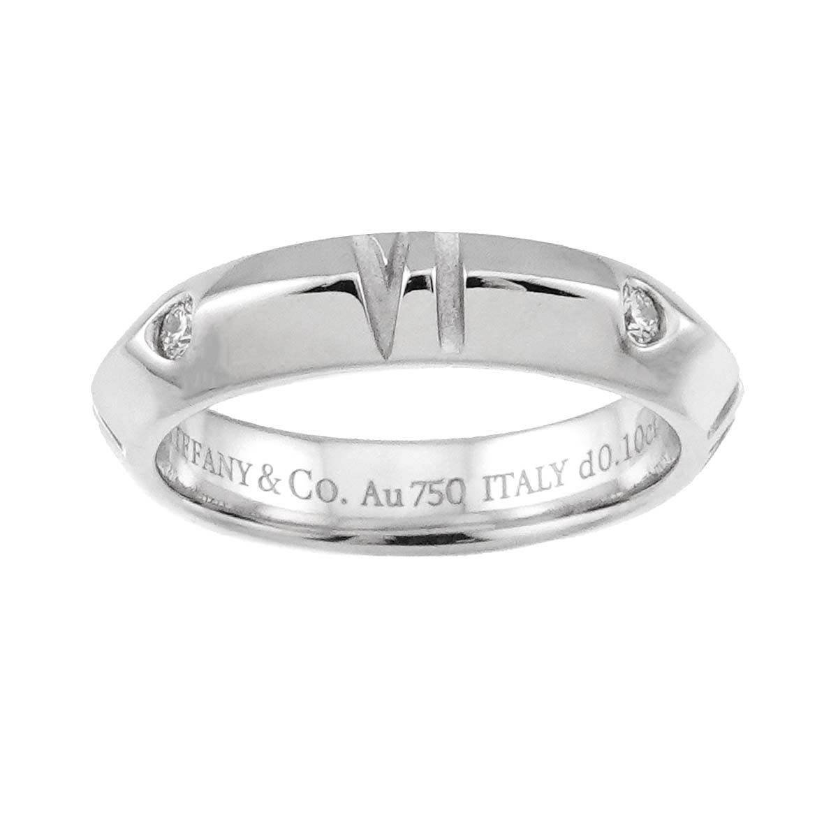 Atlas Diamond 0.10ct Ring 18K White Gold 750 size4.75-5(US)