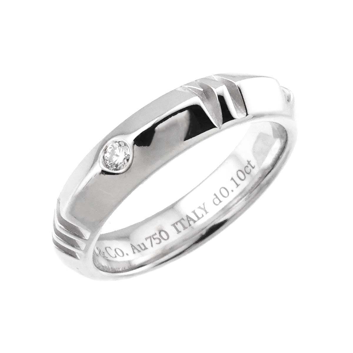 Atlas Diamond 0.10ct Ring 18K White Gold 750 size4.75-5(US)