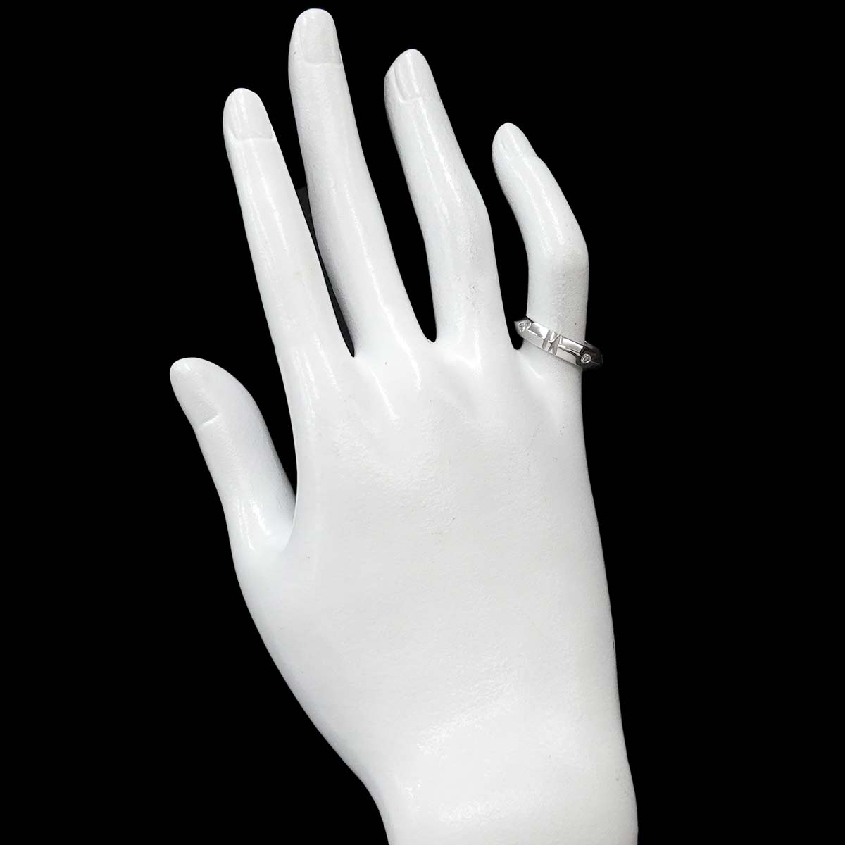 Atlas Diamond 0.10ct Ring 18K White Gold 750 size4.75-5(US)