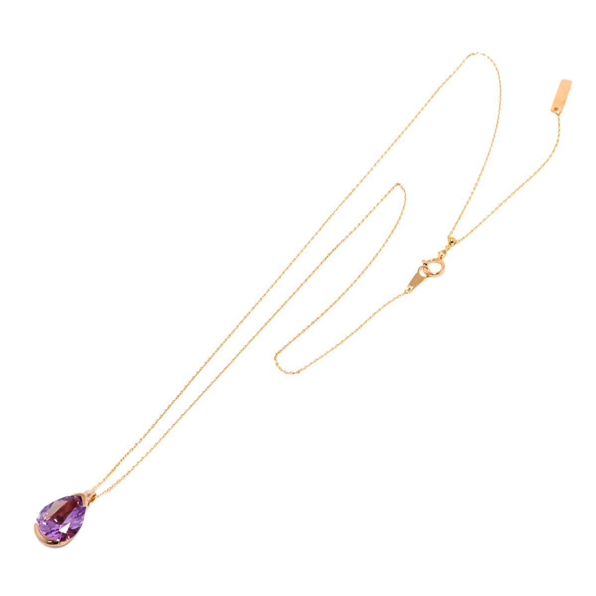Amethyst Necklace 18K Pink Gold 750