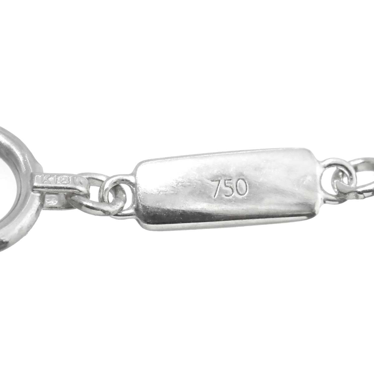 Baby Pearl Diamond 0.07ct Necklace 18K WG 750