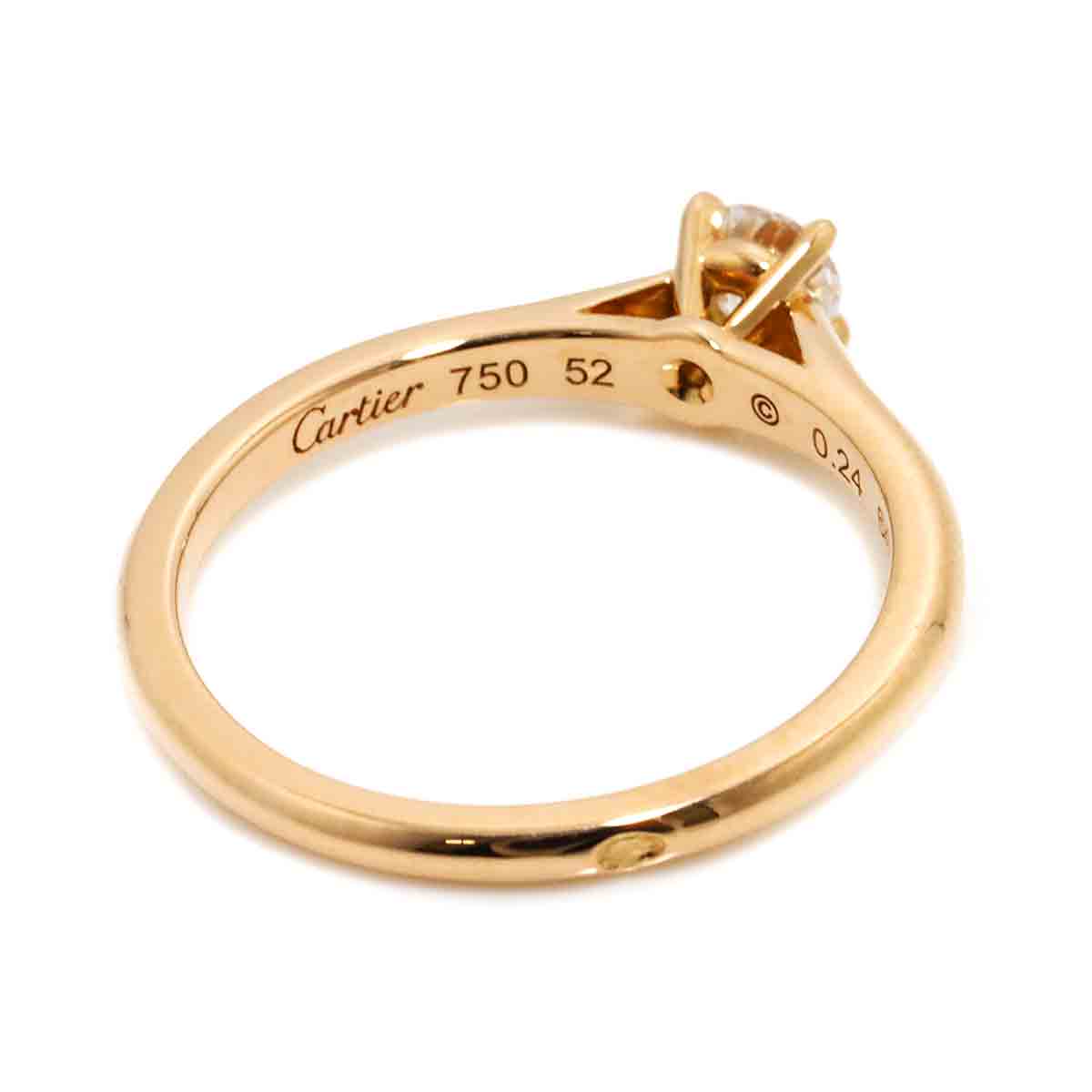 Diamond 0.24ct Ring 18K PG 750 size52 6(US)