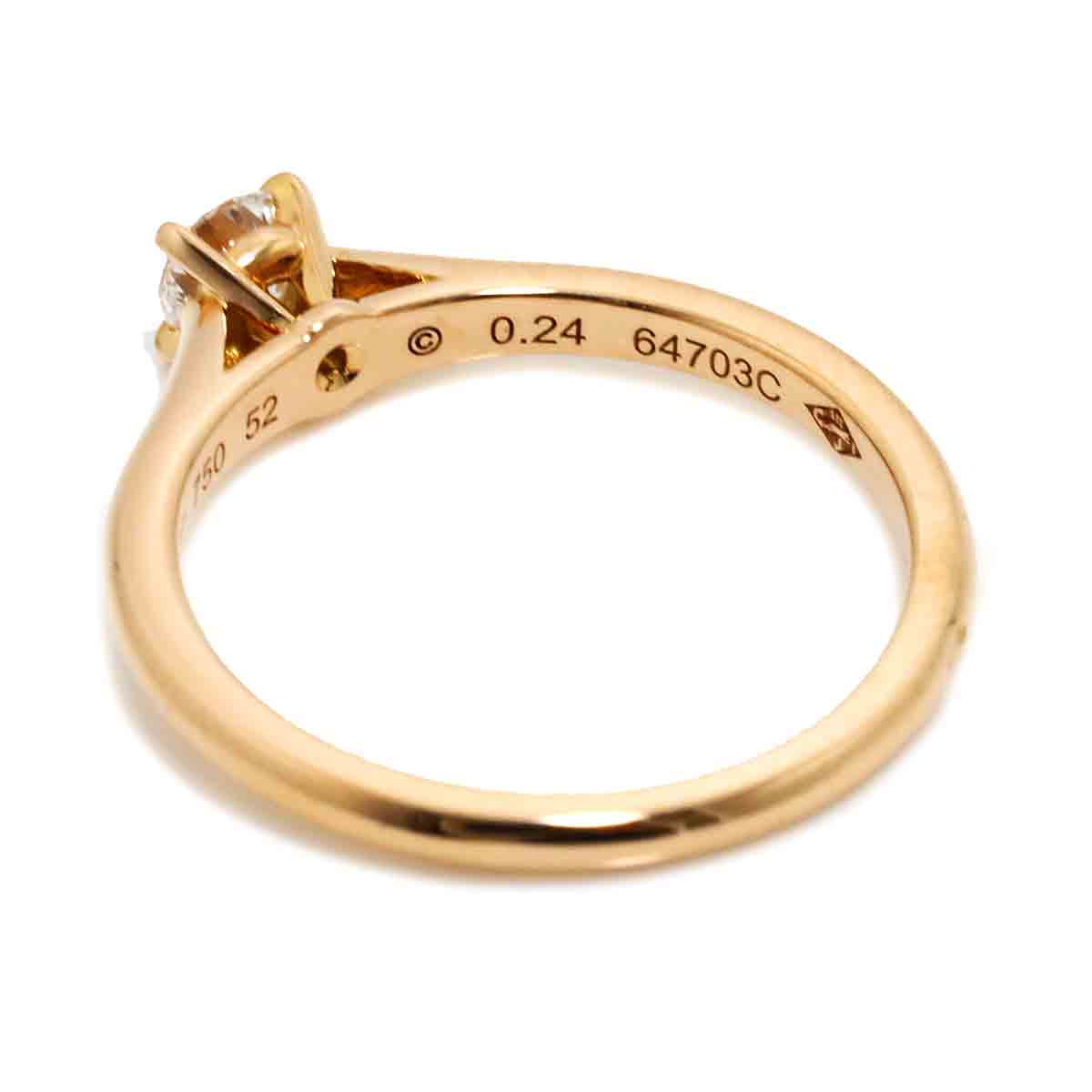 Diamond 0.24ct Ring 18K PG 750 size52 6(US)