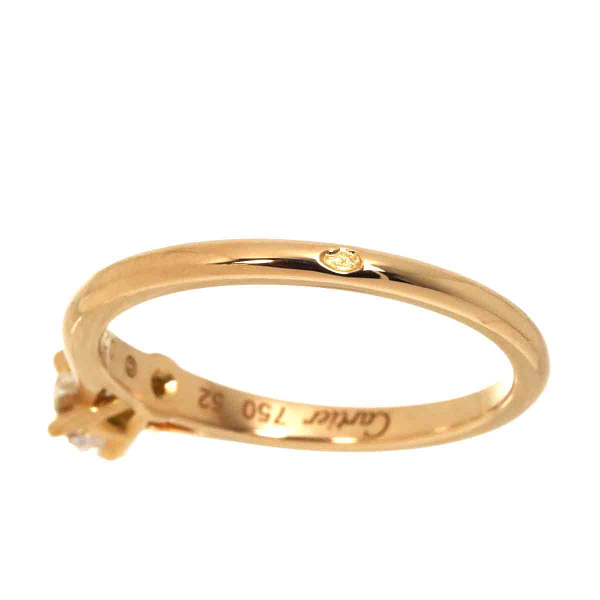 Diamond 0.24ct Ring 18K PG 750 size52 6(US)