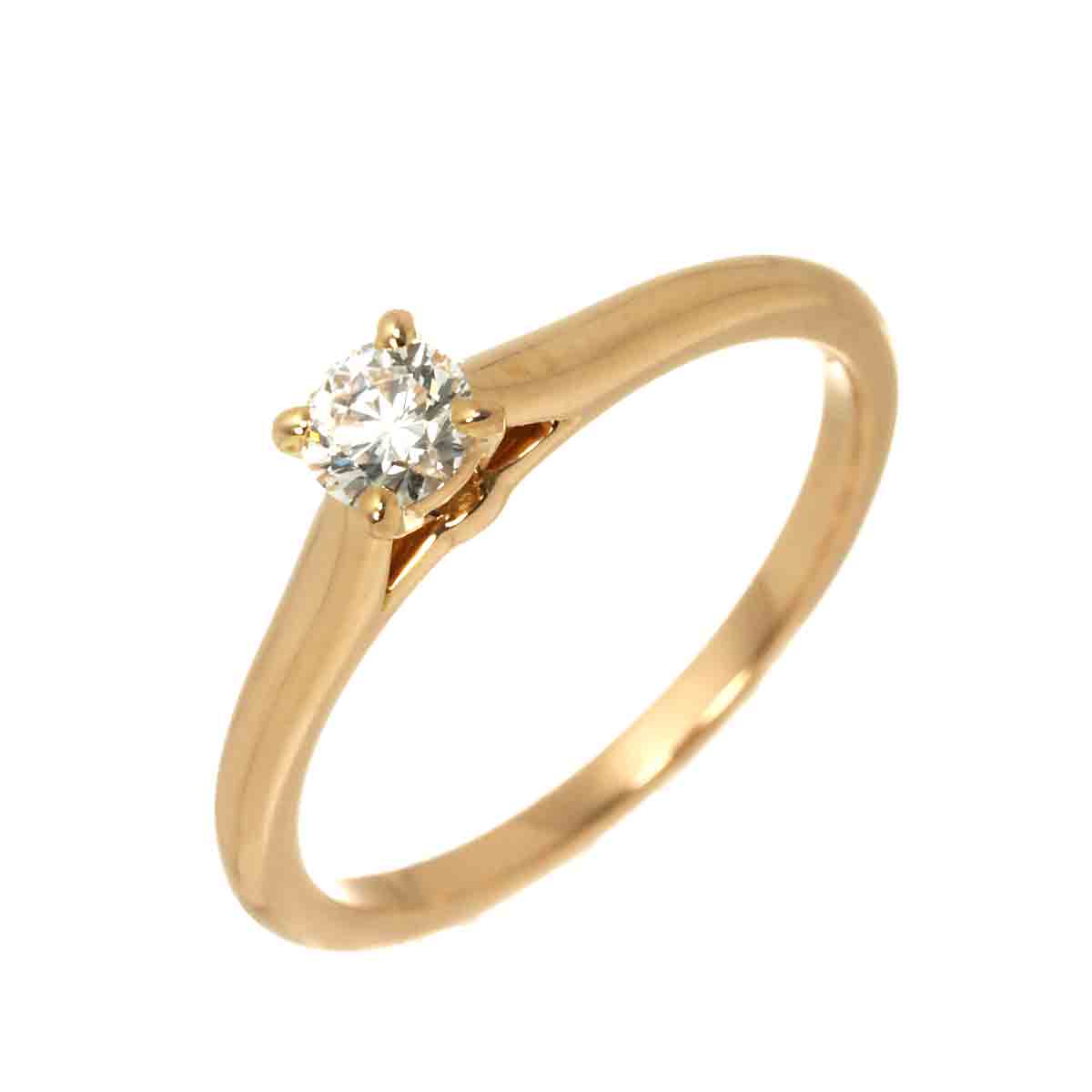 Diamond 0.24ct Ring 18K PG 750 size52 6(US)