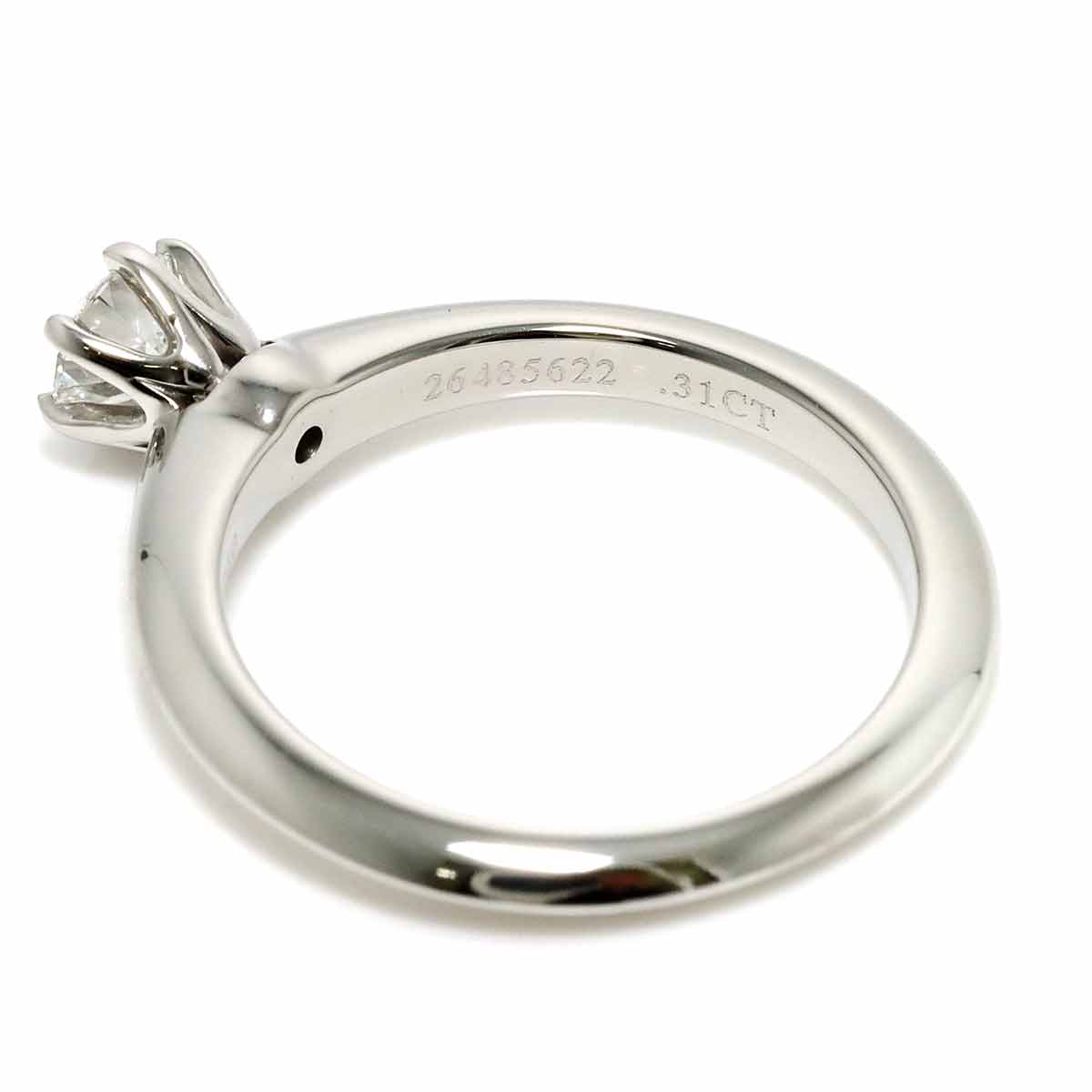 Diamond 0.31ct D/VS1/3EX Ring Pt 4.75-5(US)