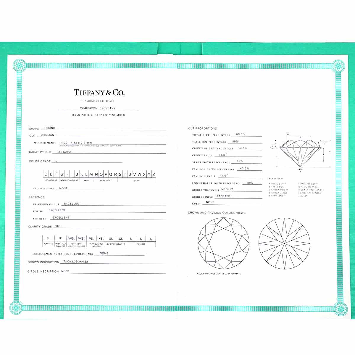 Diamond 0.31ct D/VS1/3EX Ring Pt 4.75-5(US)