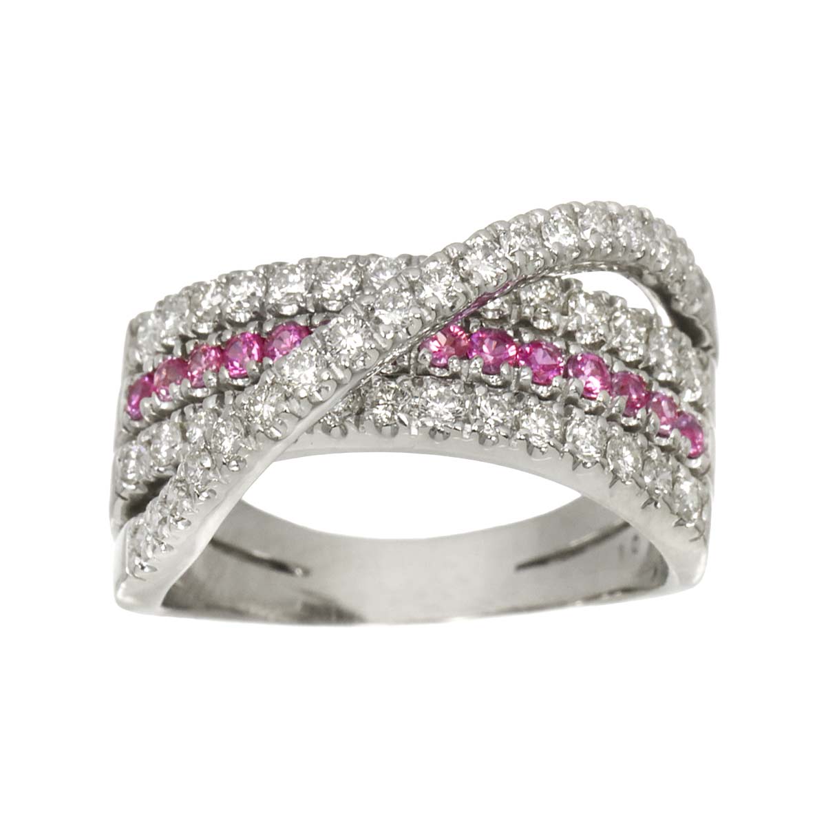 Sapphire 0.47ct Diamond 1.04ct Ring Pt Platinum size8.75-9(US)