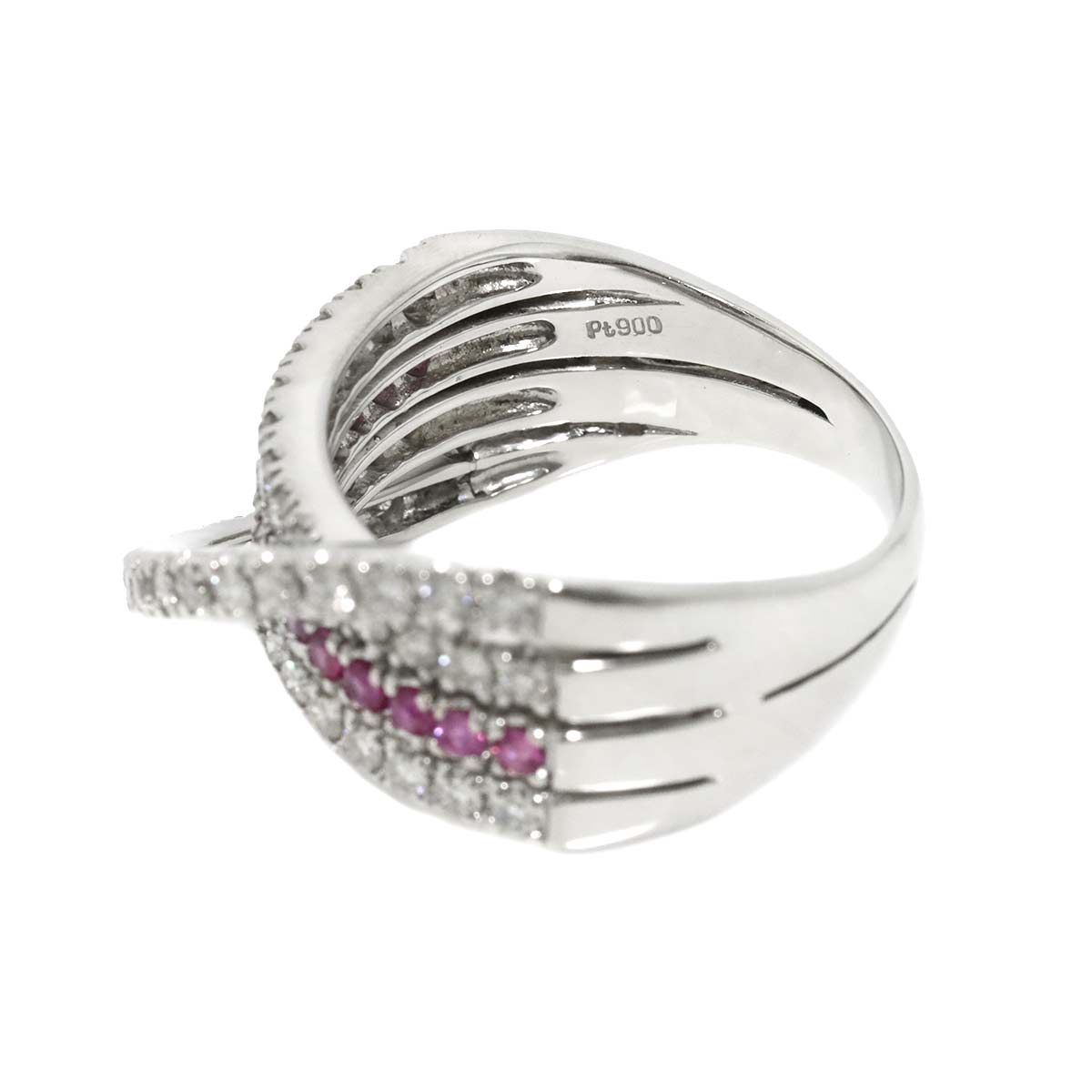 Sapphire 0.47ct Diamond 1.04ct Ring Pt Platinum size8.75-9(US)