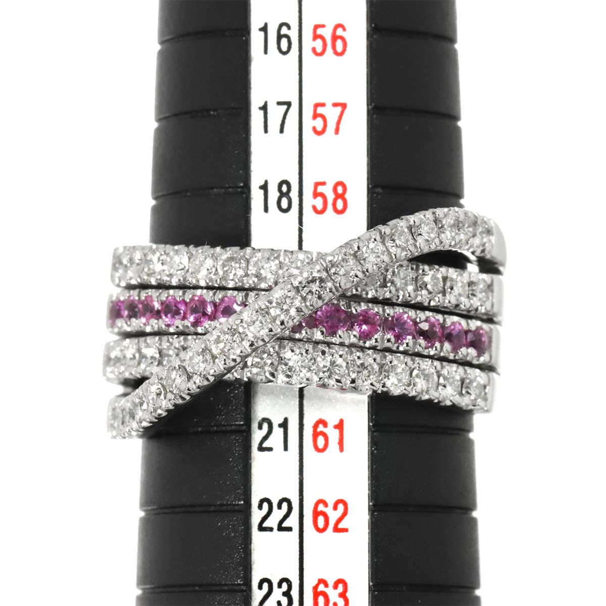 Sapphire 0.47ct Diamond 1.04ct Ring Pt Platinum size8.75-9(US)