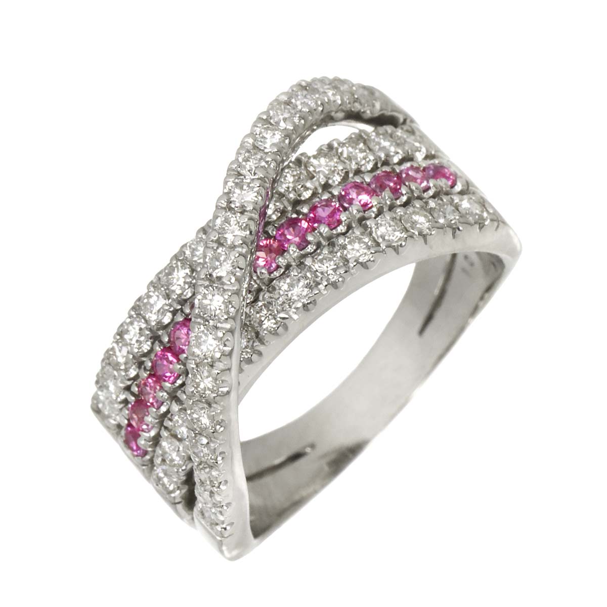 Sapphire 0.47ct Diamond 1.04ct Ring Pt Platinum size8.75-9(US)