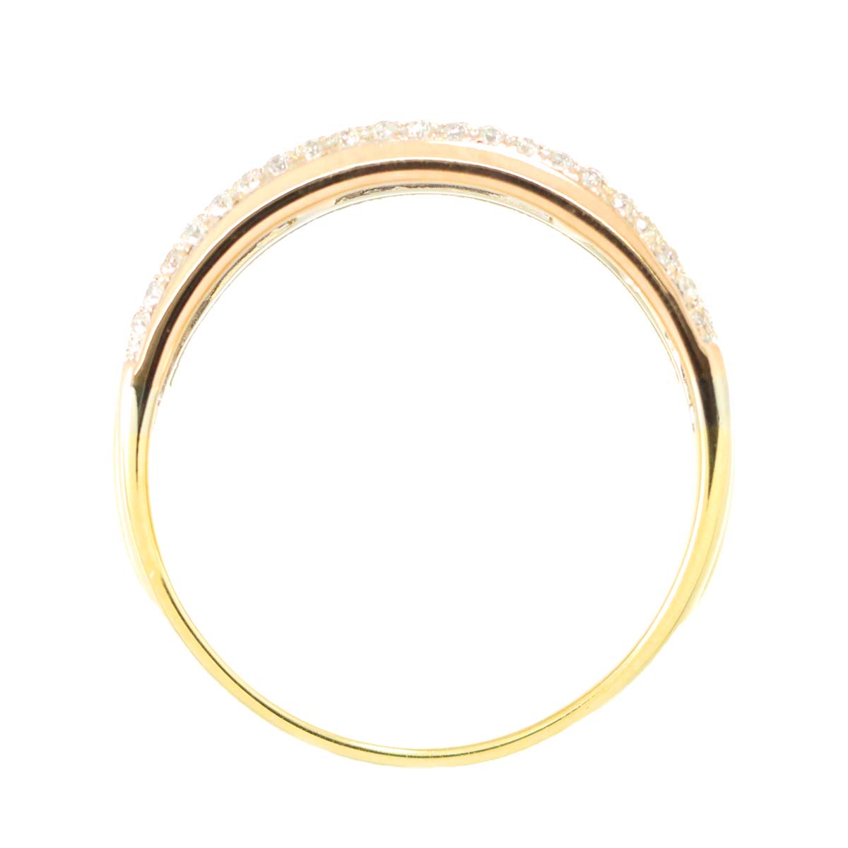 Diamond 0.75ct Ring 18K YG Yellow Gold 750 6.75(US)