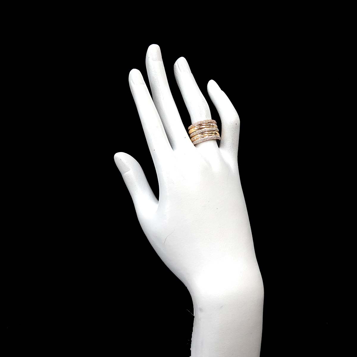 Diamond 0.75ct Ring 18K YG Yellow Gold 750 6.75(US)