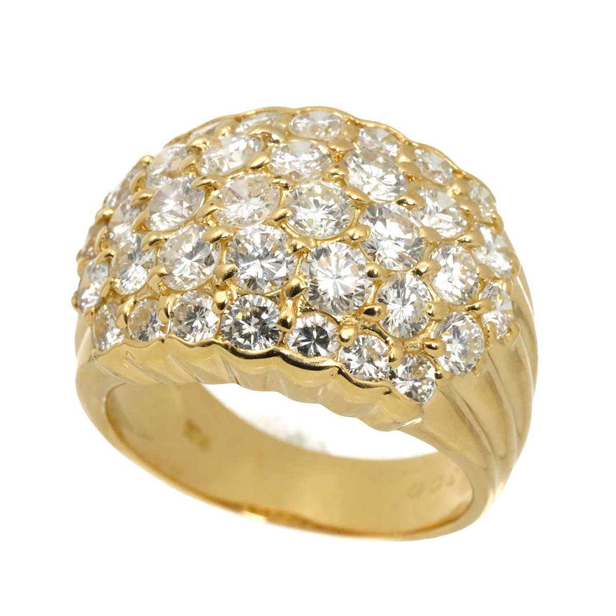 Diamond 3.00ct Ring 18K YG Yellow Gold 750 5.5-5.75(US)