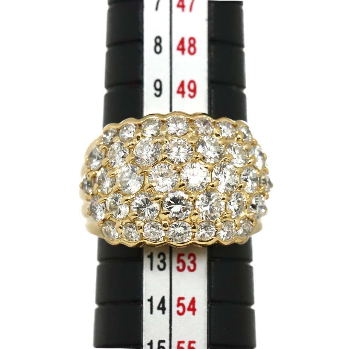 Diamond 3.00ct Ring 18K YG Yellow Gold 750 5.5-5.75(US)