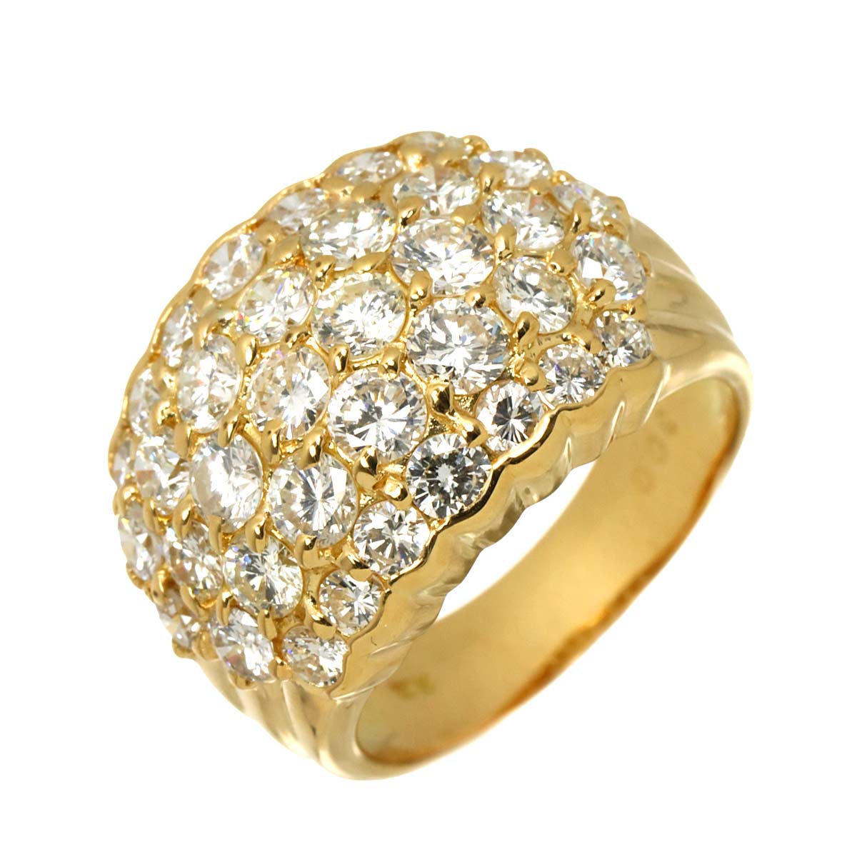 Diamond 3.00ct Ring 18K YG Yellow Gold 750 5.5-5.75(US)